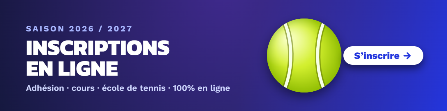 Inscriptions en ligne au Tennis Club de Questembert, saison 2026/2027 - s’inscrire